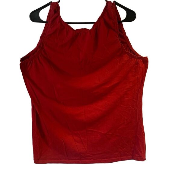 Pre Owned Women’s Merona Red Tank Top Sz XXL Casual Classic Style Comfort - Picture 2 of 7